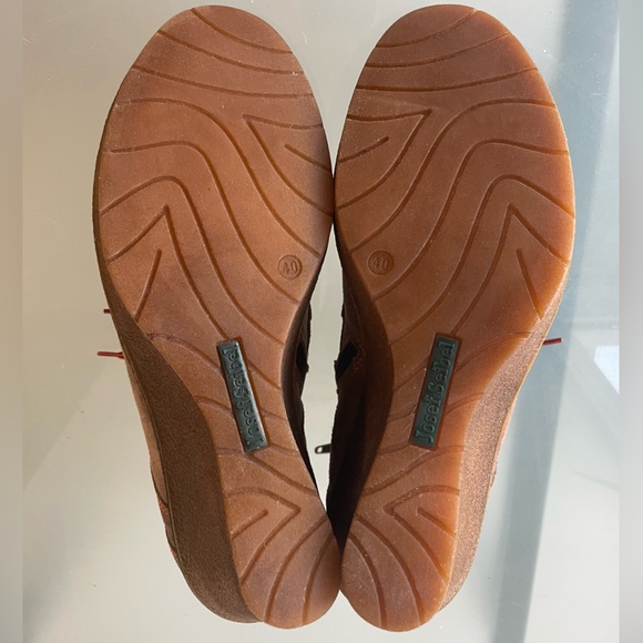 Joseph Seibel Brown Leather Ankle Boots / Wedge Booties - Size 10 US/ 40 EU 🌲 - Picture 11 of 14